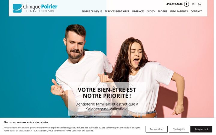 Screenshot of cliniquepoirier.com