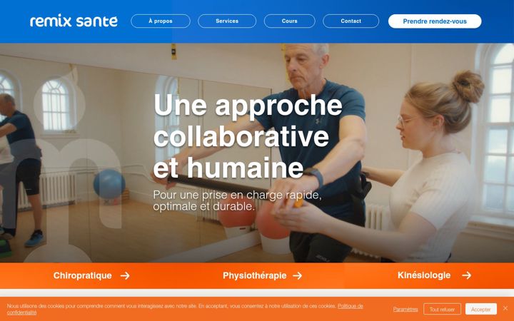 Screenshot of cliniqueremixsante.com