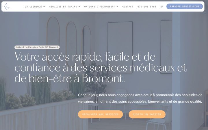 Screenshot of cliniquesantepremiereligne.com
