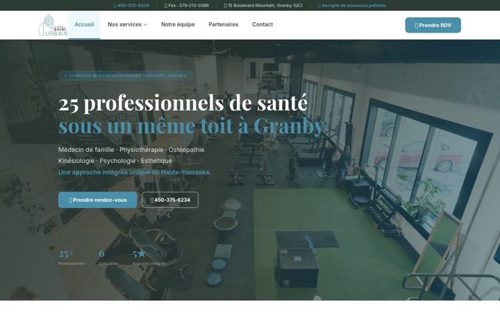 Screenshot of cliniquesoinsurbain.com