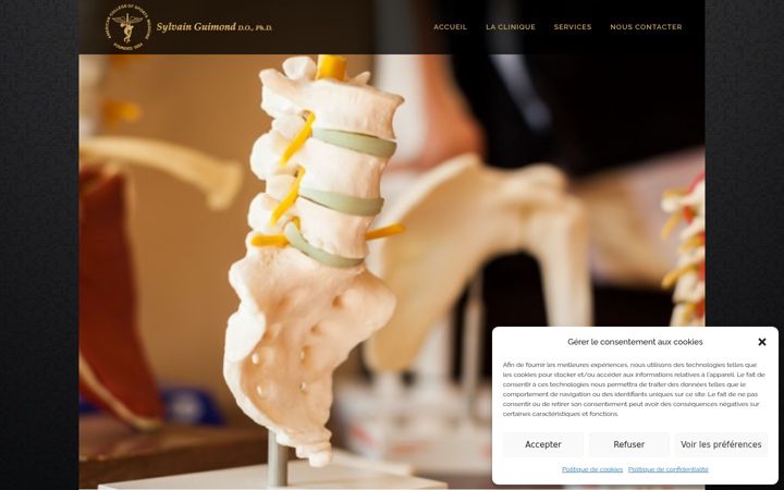 Screenshot of cliniquesylvainguimond.com