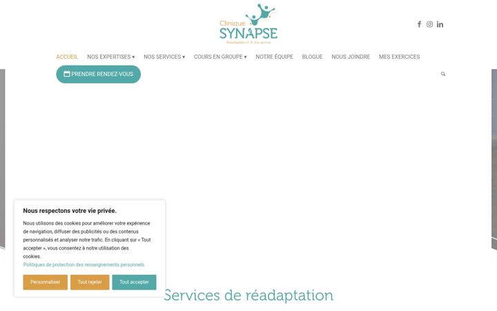 Captura de pantalla de cliniquesynapse.ca