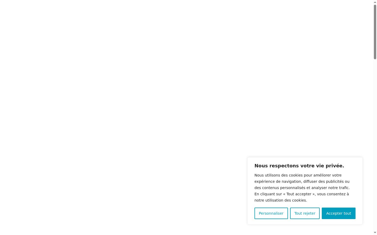 Screenshot of the consent banner shown before any interaction