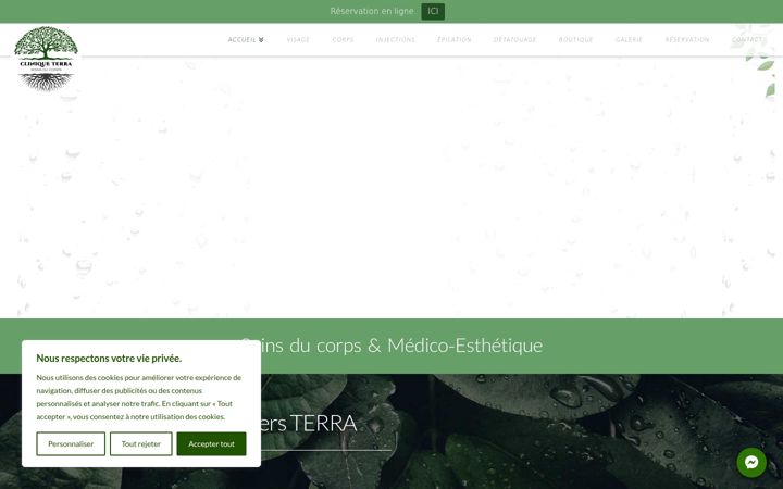 Screenshot of cliniqueterra.com