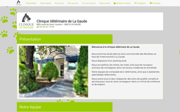 Screenshot of cliniqueveterinairedelagaude.com