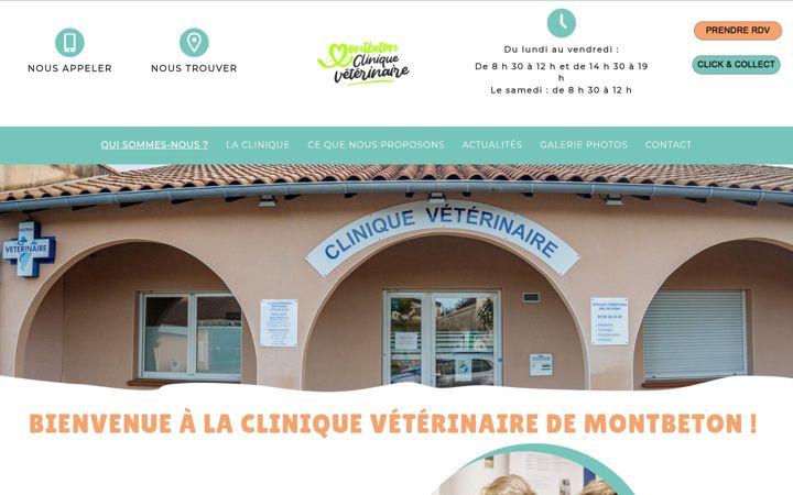 Screenshot di cliniqueveterinairemontbeton.fr
