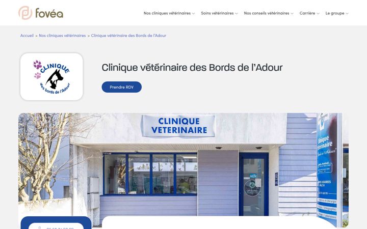 Screenshot of cliniquevetodax.com