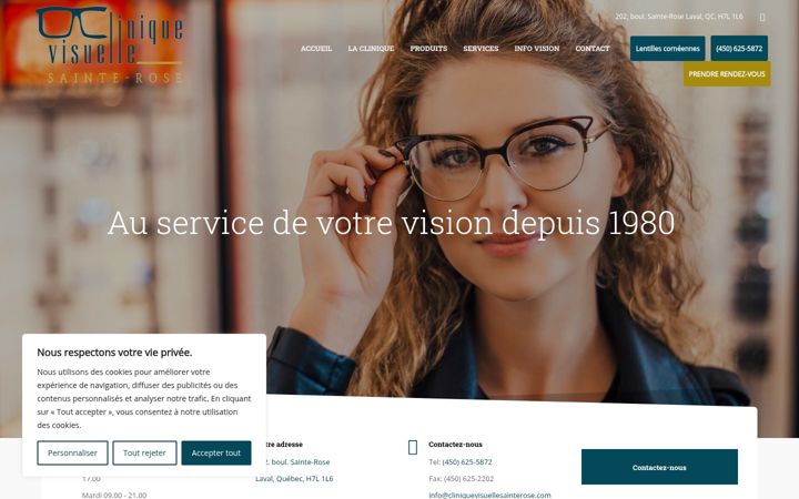 Screenshot of cliniquevisuellesainterose.com