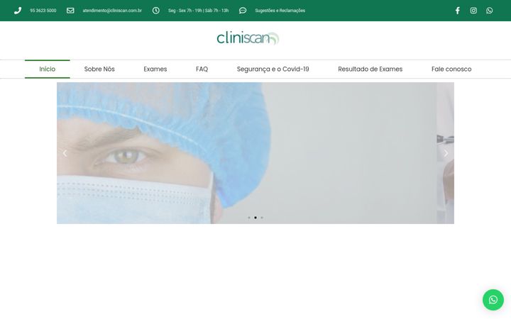 Posnetek zaslona cliniscan.com.br