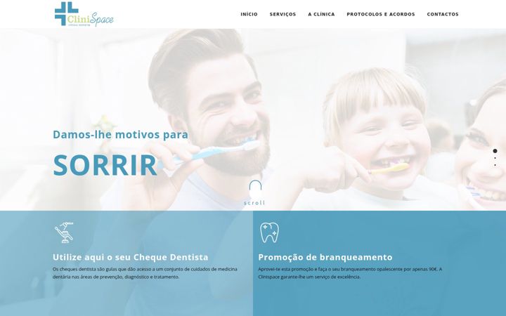 Képernyőkép: clinispace.pt