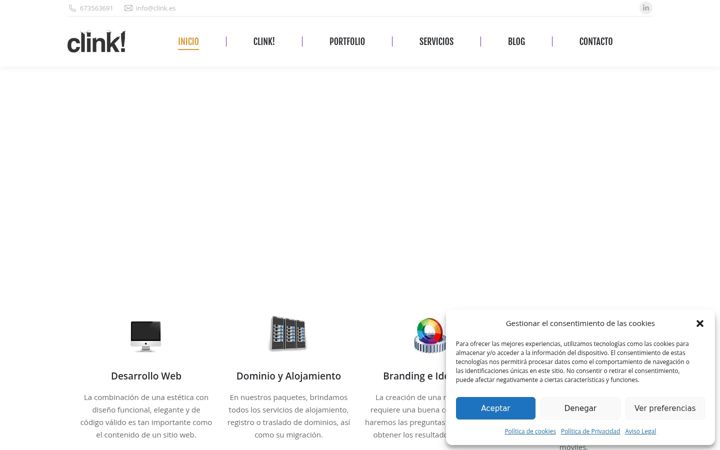 Captura de ecrã de clink.es