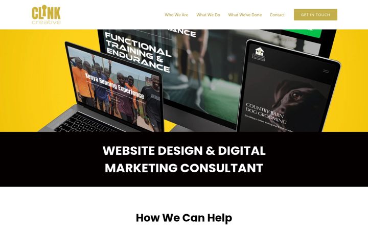 Zrzut ekranu clinkcreative.uk