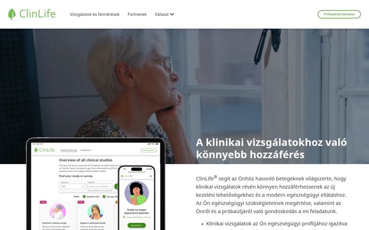 Screenshot του clinlife.co.hu