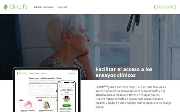 Captura de pantalla de clinlife.com.ar