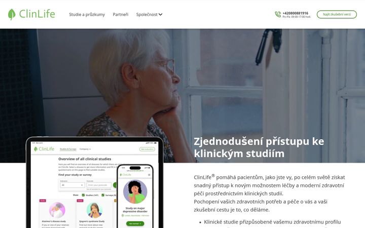 Skjámynd af clinlife.cz