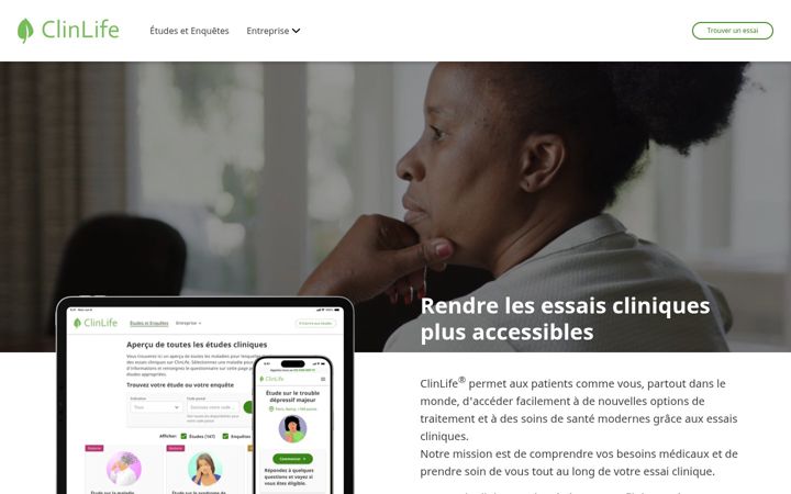 Screenshot van clinlife.fr