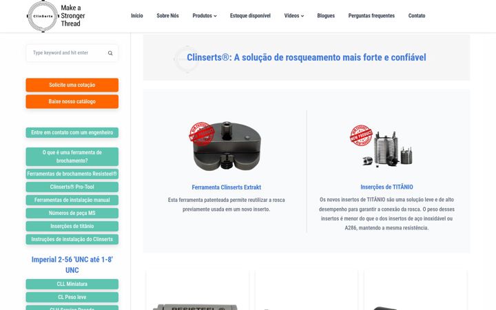 Képernyőkép: clinserts.pt