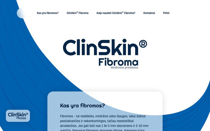 Skærmbillede af clinskin.lt