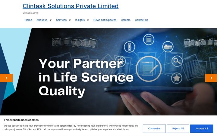 Screenshot of clintask.com