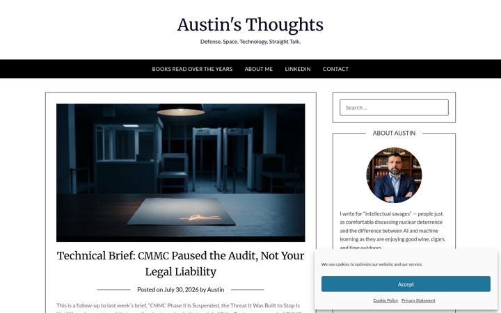 Screenshot of clintonaustin.com