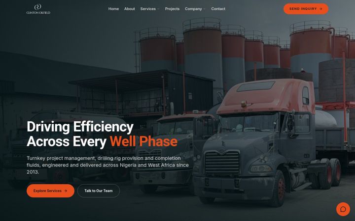 Screenshot of clintonoilfield.com
