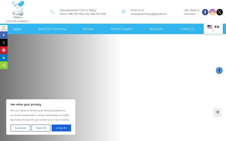 Screenshot of clintonrx.com