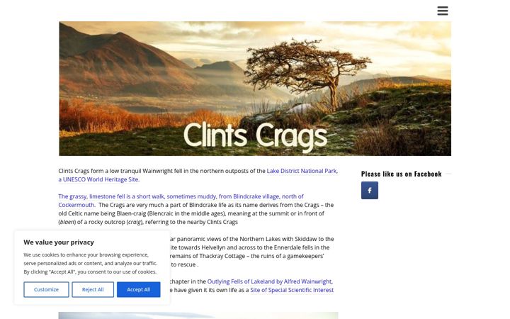 Zrzut ekranu clintscrags.co.uk