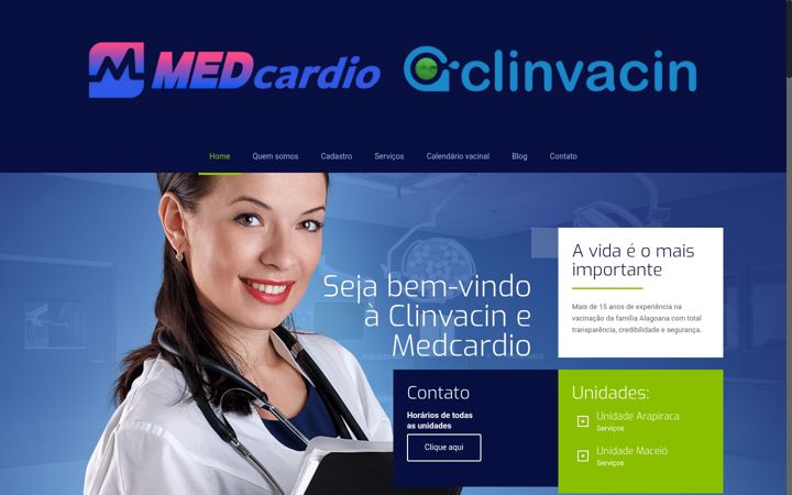 Екранна снимка на clinvacin.com.br