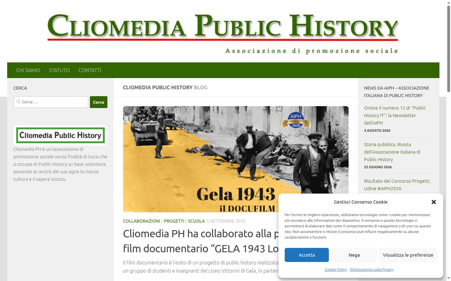 Captura de ecrã do banner de consentimento apresentado antes de qualquer interação