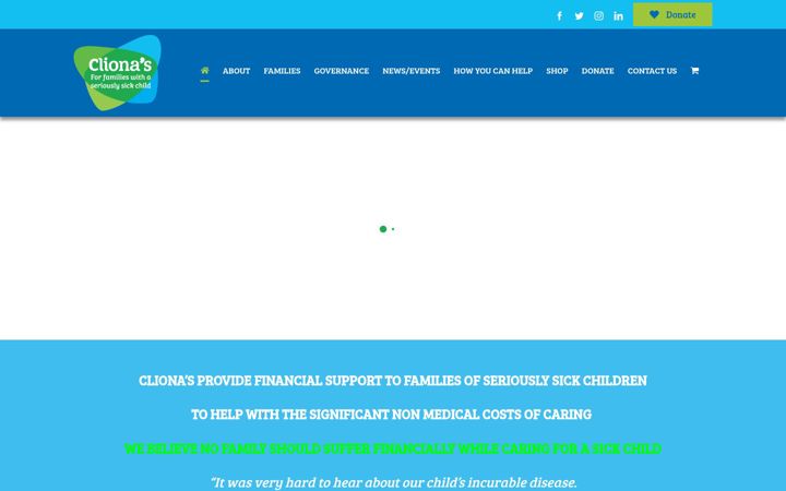 Screenshot of clionas.ie