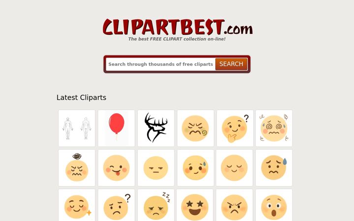 Screenshot of clipartbest.com