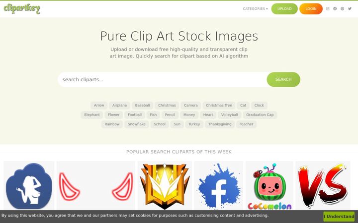 Screenshot of clipartkey.com