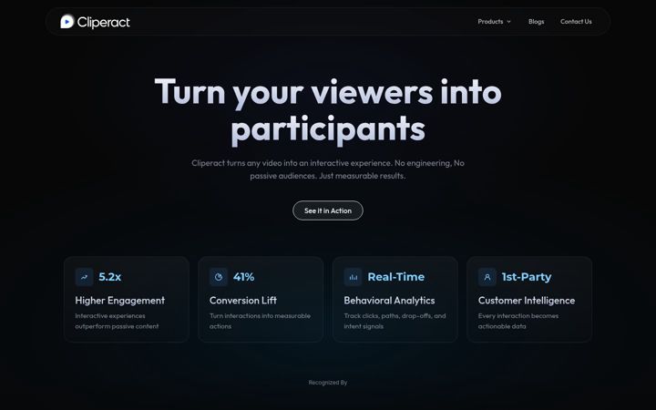 Screenshot of cliperact.com