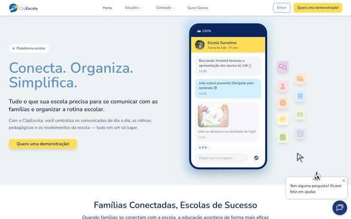 Screenshot of clipescola.com.br