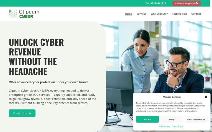 Screenshot of clipeumcyber.com