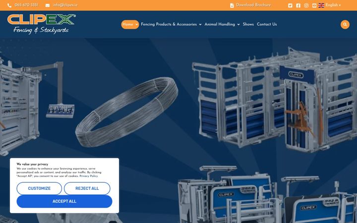 Screenshot of clipex.ie