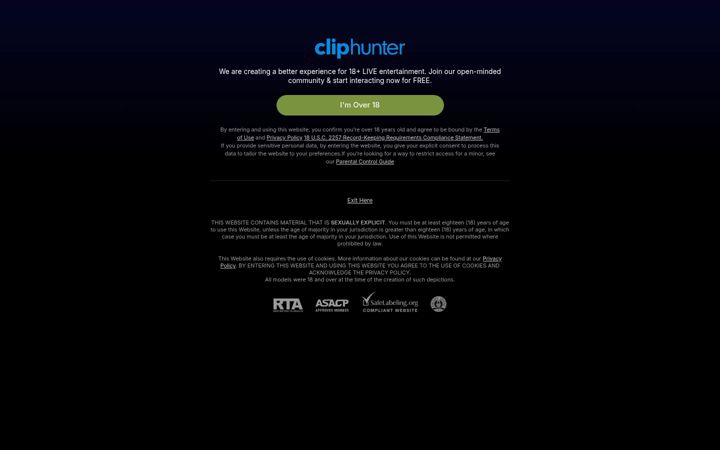 Screenshot of cliphunter.com