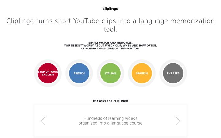 Screenshot of cliplingo.com