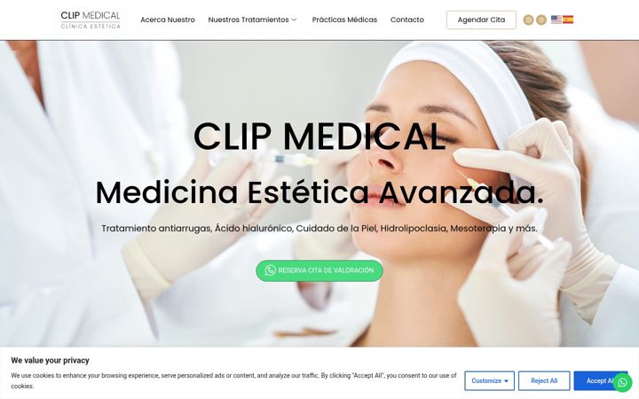 Posnetek zaslona clipmedical.es