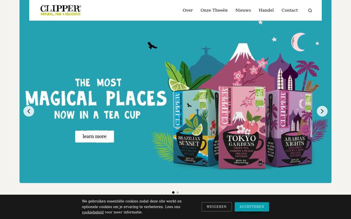 Captura de ecrã de clipper-teas.nl