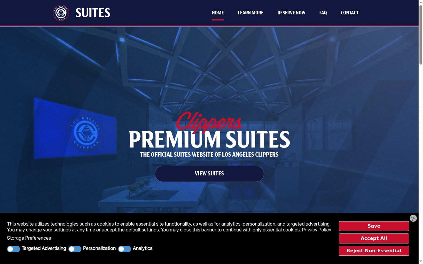 Screenshot of the consent banner shown before any interaction