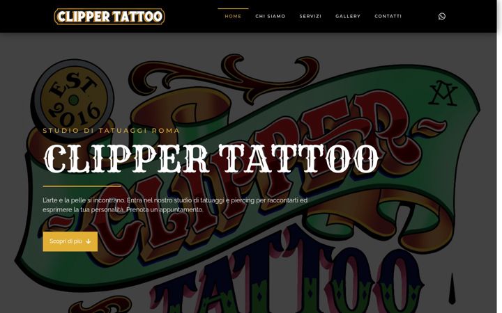 Captura de pantalla de clippertattoo.it