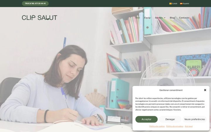 Screenshot of clipsalut.com