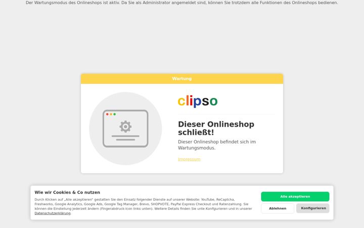Screenshot of clipso-sockenklammer.de