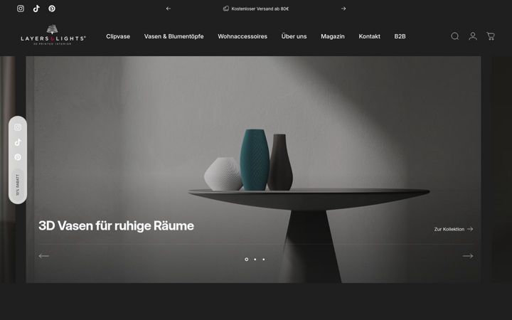 Screenshot of clipvase.de