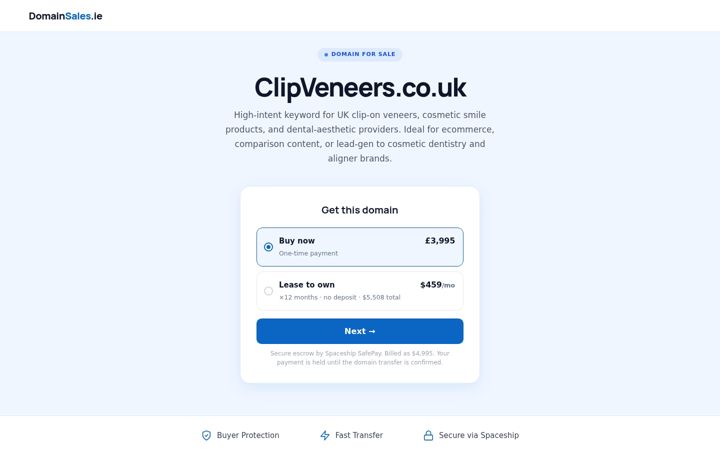 Zrzut ekranu clipveneers.co.uk