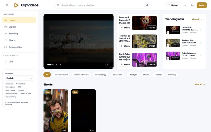 Captura de pantalla de clipvideos.com.br
