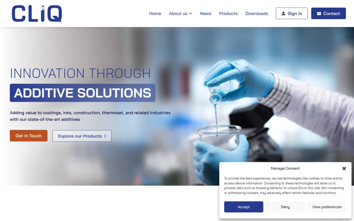 Screenshot of cliqswiss.com