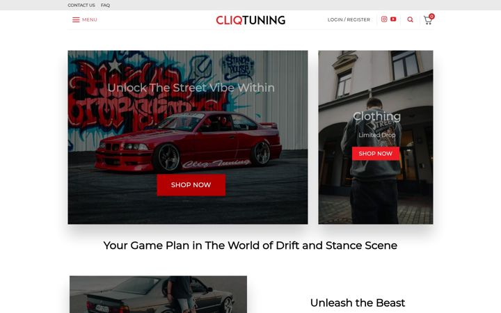 Screenshot of cliqtuning.com