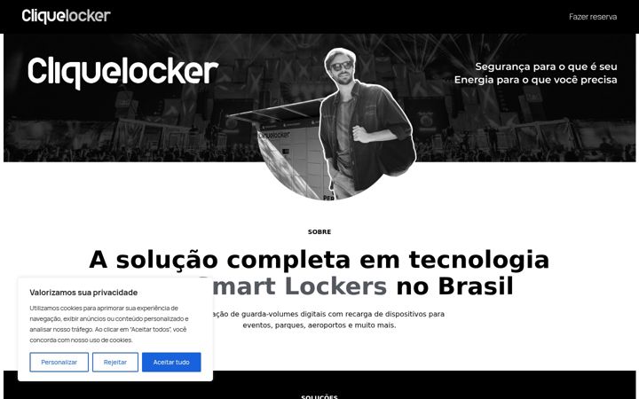 Captura de pantalla de cliquelocker.com.br